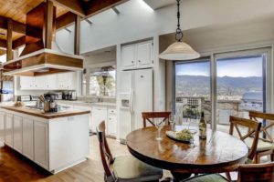 A kitchen that showcases what luxury vacation rentals in Santa Barbara can look like.